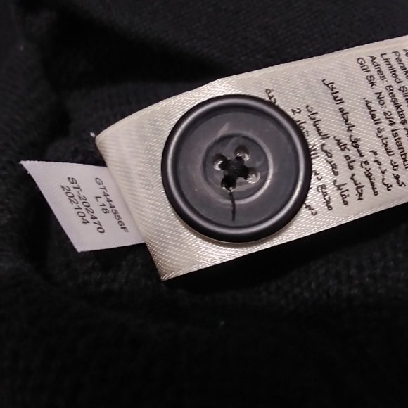 GoodThreads Men's Shawl Collar Button Down Cardigan Black XS 100% Cotton NWT - Picture 12 of 12
